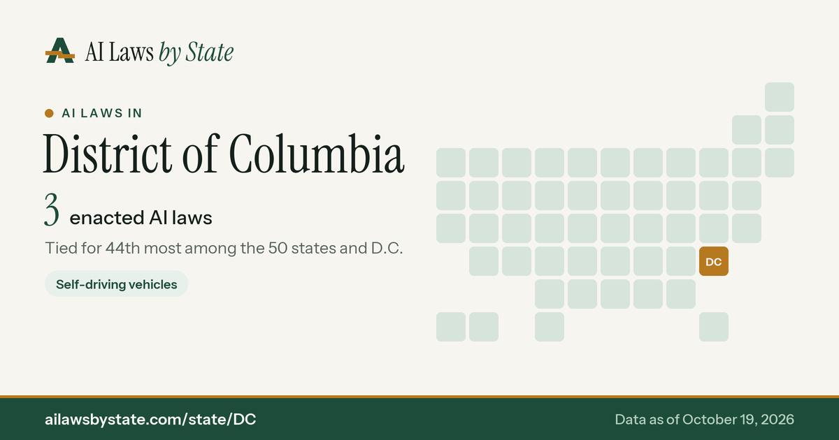 District of Columbia AI Laws 2026: 7 Bills & Deadlines